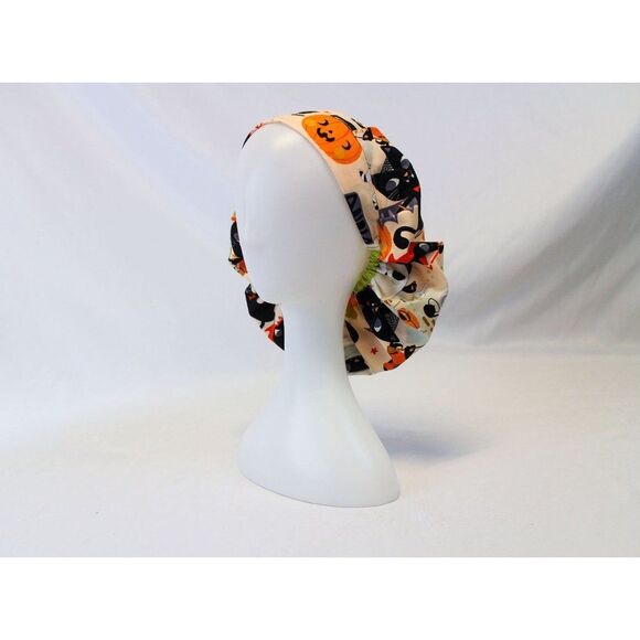 Halloween Cats Bouffant Surgical Dental Scrub Cap Chemo Hat - Picture 3 of 4